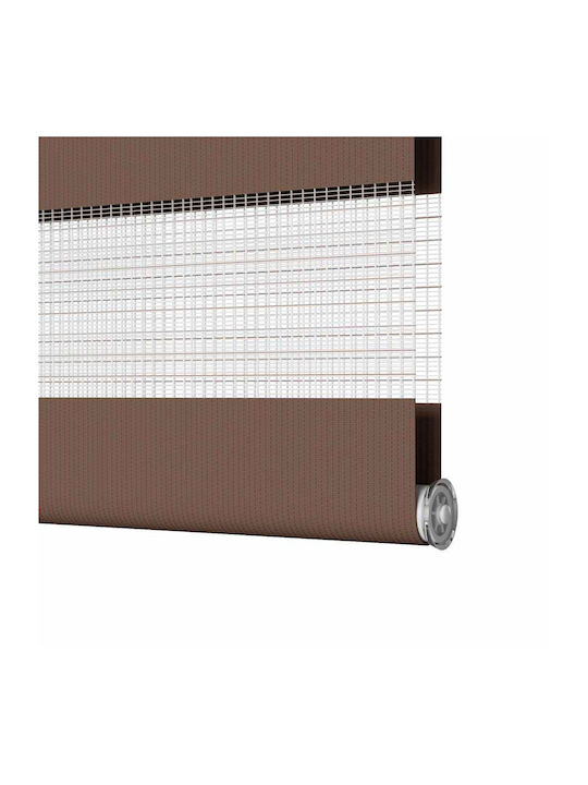 vidaXL Roller Blinds Partial Blackout Brown W105xH230cm 4014392