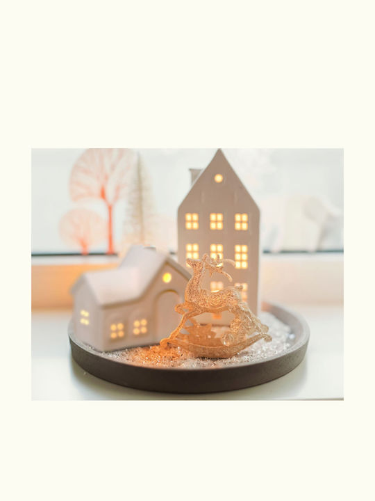 Relaxdays Suport Pentru Lumânări În Culoare Albă 9x6x11 cm