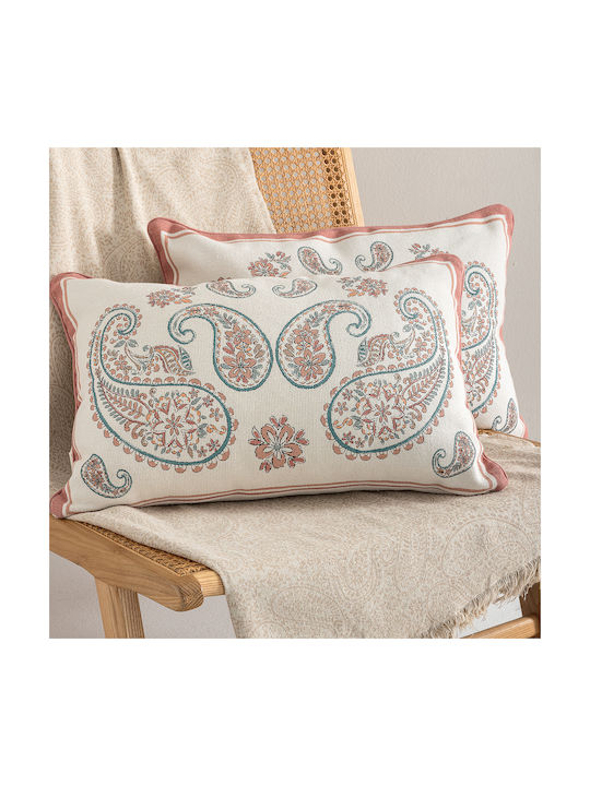 Palamaiki Decorative Pillow Case from 100% Cotton Multicolour 40x60cm