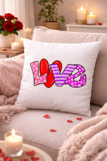 Valentine's Day Throw Pillow Love Candies 45 x 45 cm Filling