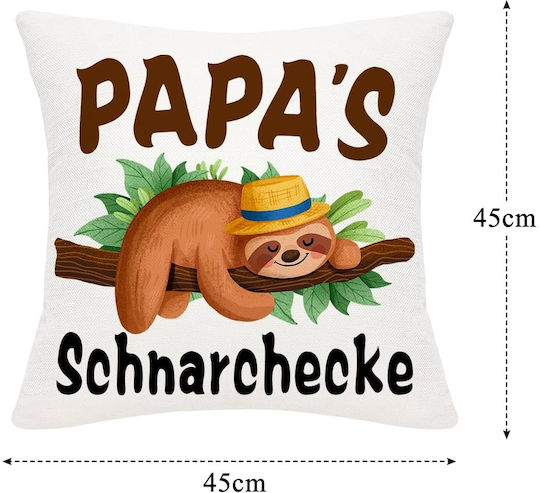 Linen Sloth Throw Pillow 45x45cm Linen Sloth Throw Pillow 45x45cm