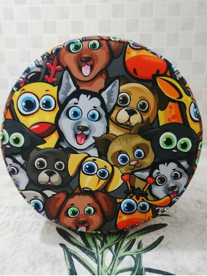 Wooden Multicolour Footstool