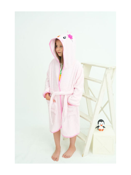 SteweHome Kids Bathrobe Pink Hooded