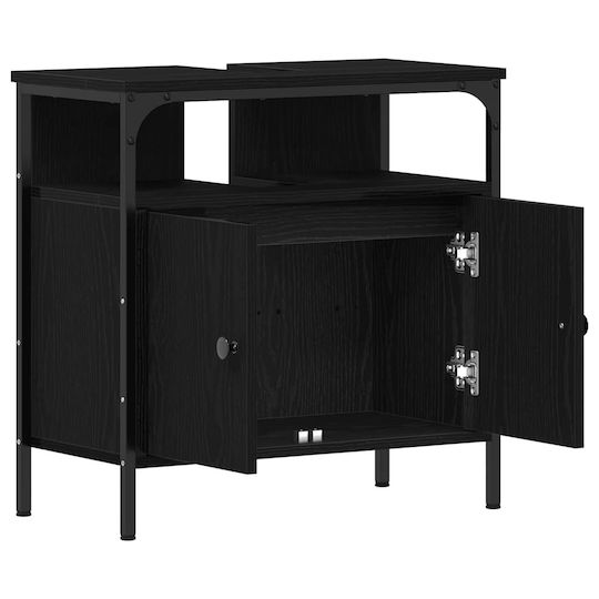 vidaXL Vanity Unit Without Sink M60xD30xH60cm Black Oak