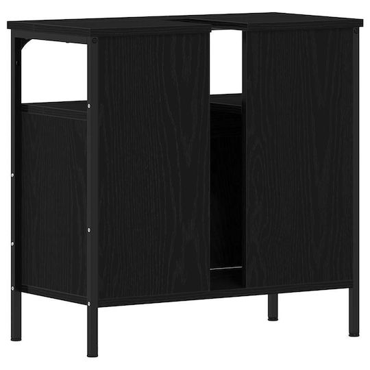 vidaXL Vanity Unit Without Sink M60xD30xH60cm Black Oak