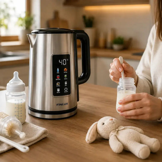 Finlux Електрическа Кана 1.7л 2200W Сива