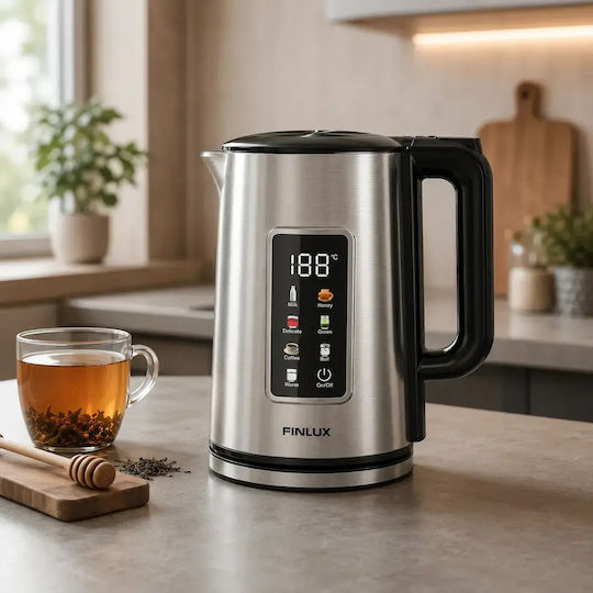Finlux Електрическа Кана 1.7л 2200W Сива