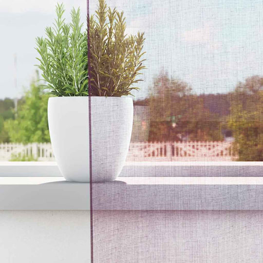 vidaXL Set Curtains Window with Tab Tops Purple 140x225cm
