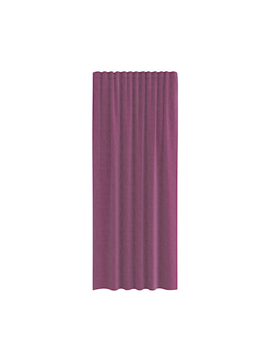 vidaXL Set Curtains Window with Tab Tops Purple 140x225cm