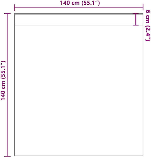 vidaXL vidaXL Vorhänge Fenster mit Oberer Registerkarte Lila 140x140cm