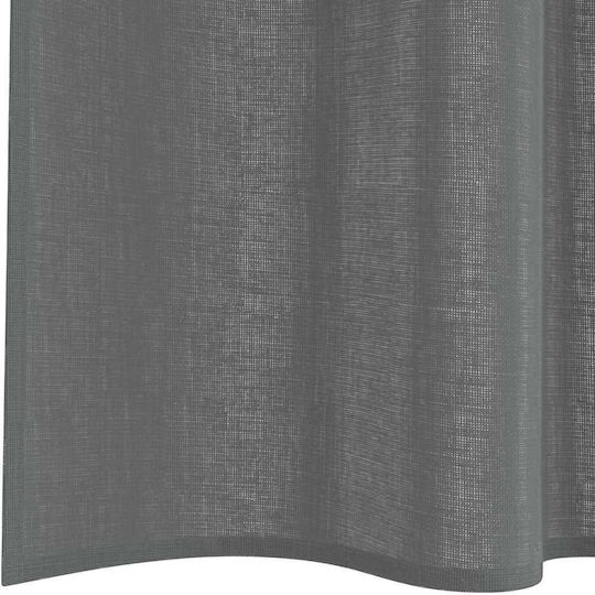 vidaXL Комплект Пердета И Завеси С Презрамки Voile Тъмносив 140x260см