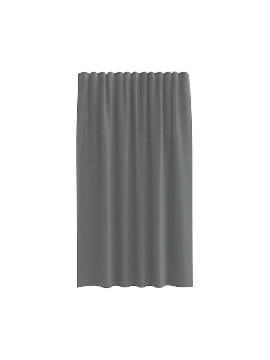 vidaXL vidaXL Set Vorhänge Fenster mit Oberer Registerkarte Dunkelgrau 140x175cm