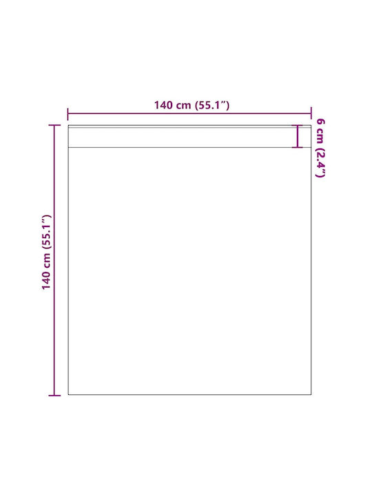 vidaXL Set Window Curtains with Tab Tops Light Brown 140x140cm