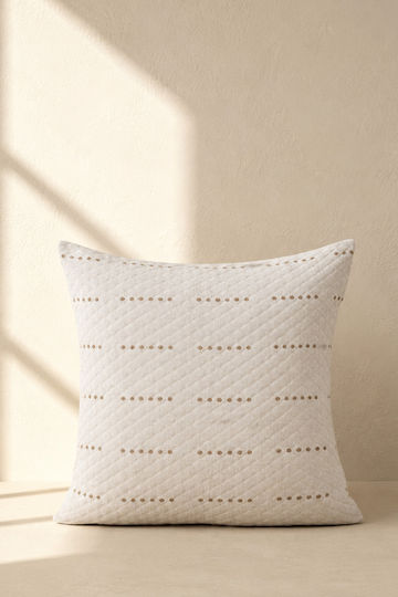 Nima Διακοσμητική Μαξιλαροθήκη Nora από 100% Βαμβάκι Beige 45x45εκ.