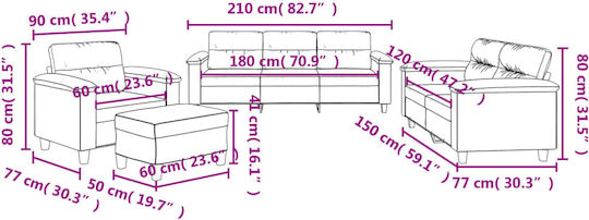 Seturi Mobila Living 3 Scaune & 2 Scaune & Fotoliu & Scaun & Taburet
