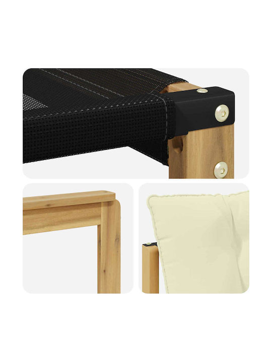 Ecksofa Outdoor-Hölzernes mit Kissen 306x187.5x73cm