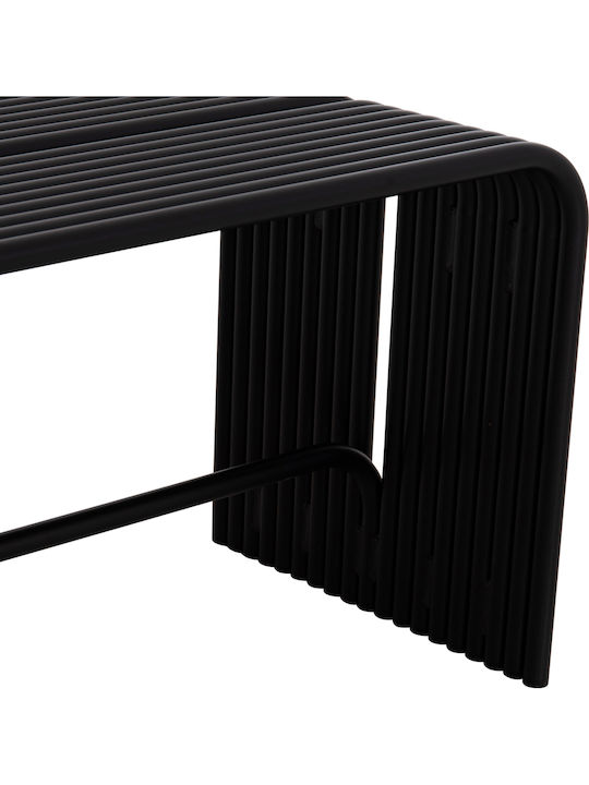Intrepid Outdoor Bench Metallic Black 105.5x38x42cm