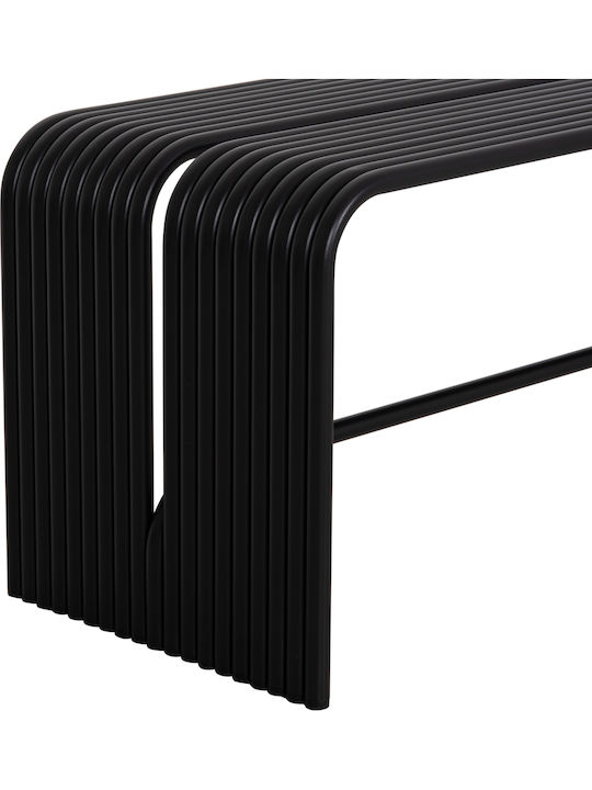 Intrepid Outdoor Bench Metallic Black 105.5x38x42cm