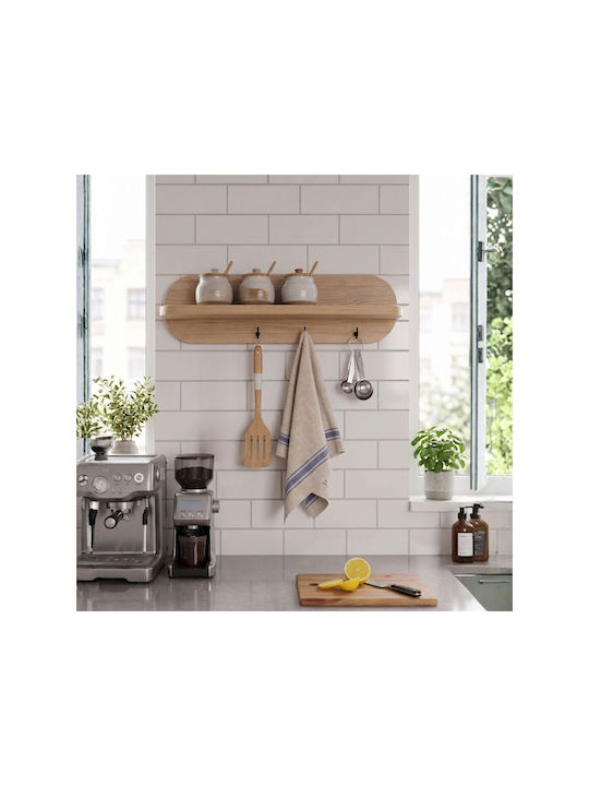 SteweHome Wooden Wall Hanger Brown 60x14x11cm