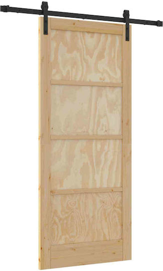 Schiebetür Natürliche 86 x 198,5 cm Massivholz Kiefer Braun