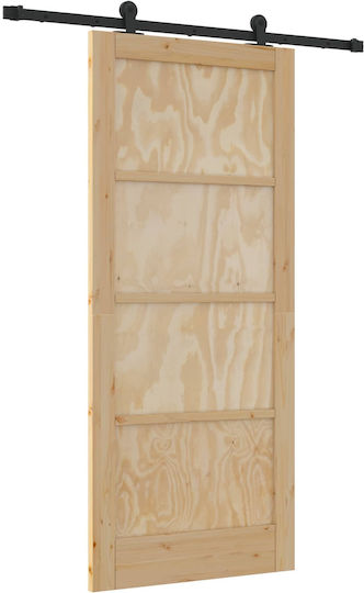 Sliding Door Orkdal Natural 86 x 198.5 cm Solid Pine Wood 3445492 Brown