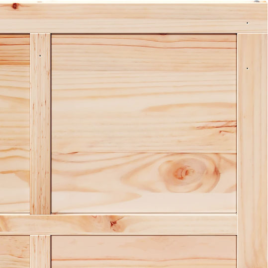Barn Door Natural 90 x 2.5 x 208 cm Solid Pine Wood 42047146 Brown