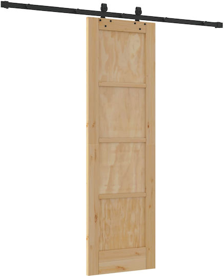 Ușă Glisantă Natur Negru 61 X 198,5 Cm 3445512 Maro