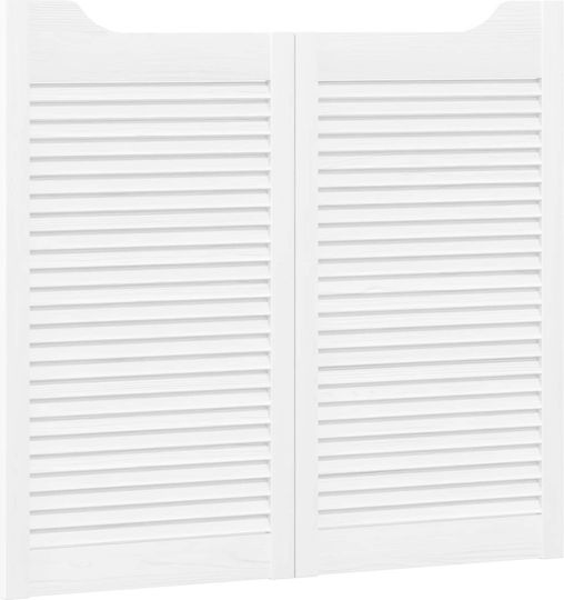 Πόρτες Swing 2 Pcs Λευκό Μασίφ Ξύλο Πεύκου 42047176 Λευκό