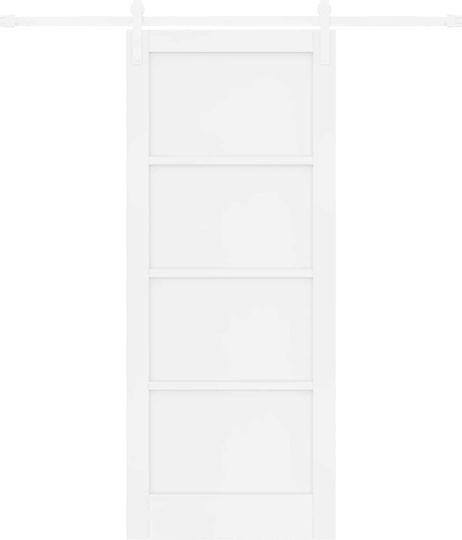 vidaXL Schiebetür Weiß 83 x 202 cm Massivholz Kiefer