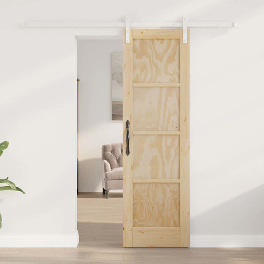 Vidaxl Ușă Glisantă Lemn Natural Alb 61 X 198,5 Cm