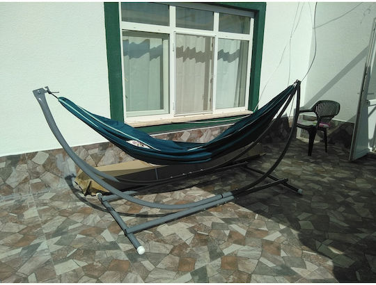 SteweHome Collapsible Hammock Stand Metallic Adjustable Hammock Stand Made Of Metal 360x275cm