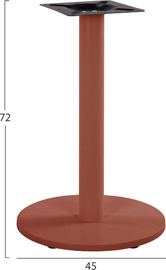 HomeMarkt Metallischer Tischständer mit Einstellbar TeraKota 45x45x72cm