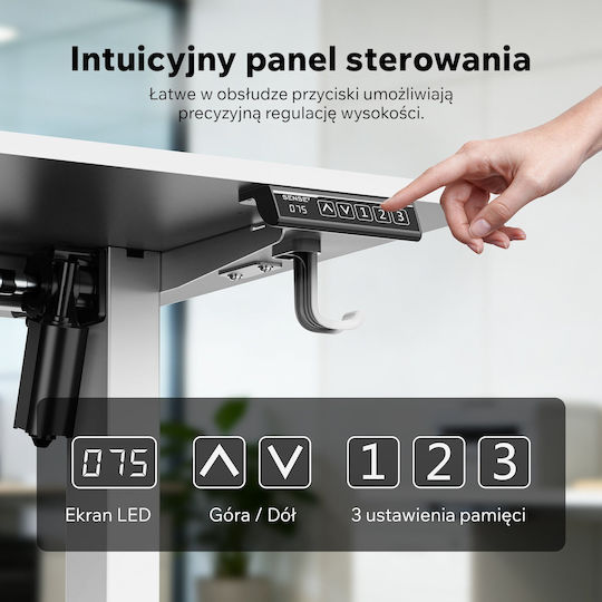 SENSE7 Метална Поставка за Бюро Light Biała