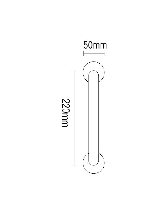 Viometale Türgriff mit Rosette Nickel Matt