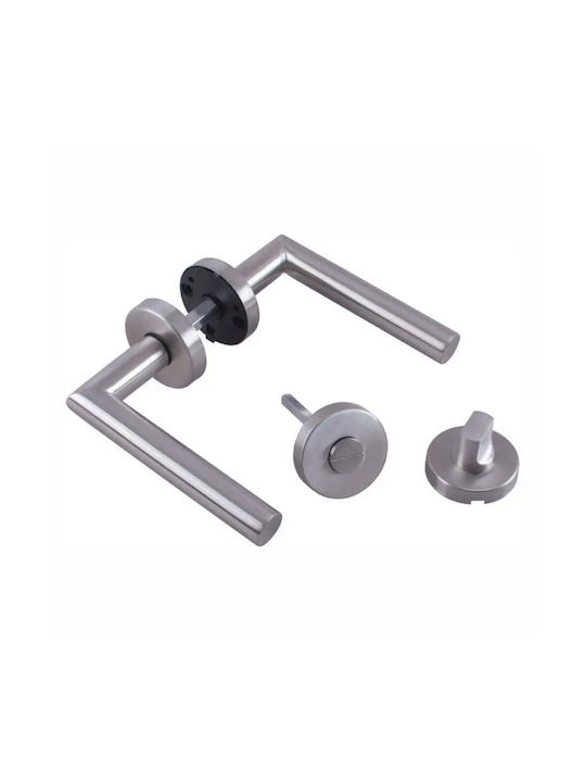 Intesa WC Türgriff mit Rosette Silber