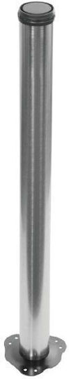 Import Hellas A131 Metallic Furniture Leg with Regulator 6x6x71cm Matte Nickel 71 A131