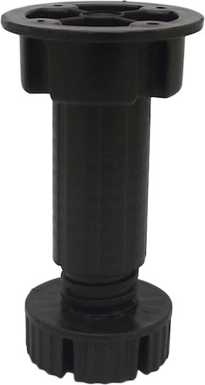 Opes 550 Plastic Furniture Leg Suitable for Cupboard / Wardrobe 10x10cm Black