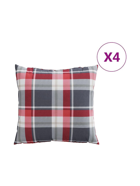 vidaXL Възглавница За Диван Червени 60x60см