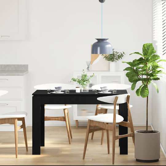 Τραπέζι Τραπεζαρίας Ξύλινο Μαύρη Δρυς 120x60x76εκ.