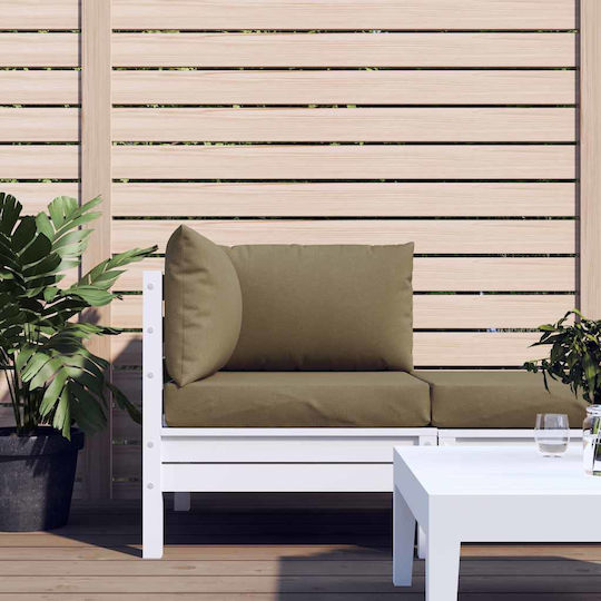 vidaXL Garden Chair Cushions with Backrest Taupe 3 Pieces