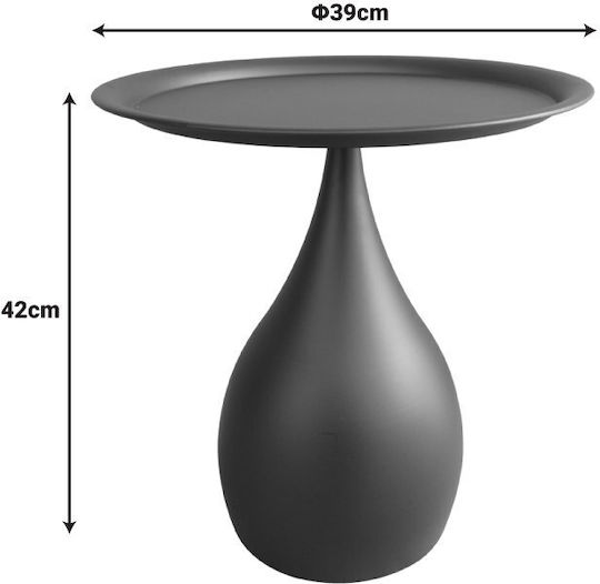 Round Side Table Samino Metal Blue L39xW39xH42cm.