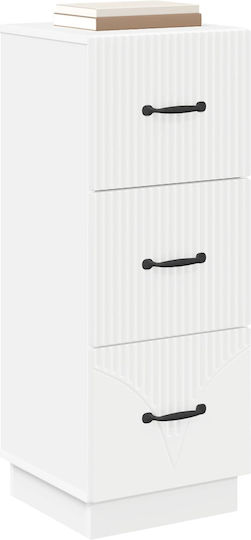 Comodă de Depozitare din Lemn cu 3 Sertare L33xl34,5xÎ87cm