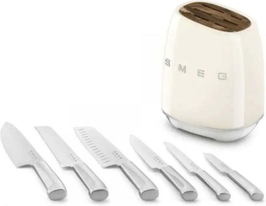 Smeg Комплект Ножове с Основа от Неръждаема Стомана 20см