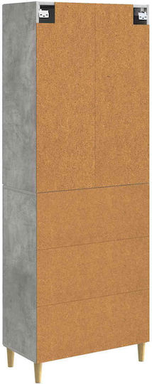 Bücherregale Grau Beton (2Stück) 66x34.5x95cm