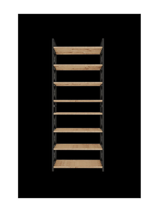 Black Bookcase 47x18x120cm