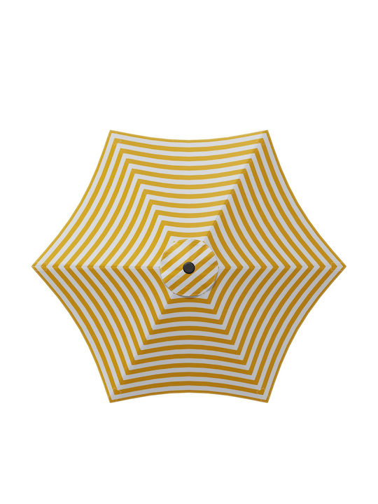 Round Aluminum Yellow Garden & Terrace Parasol Φ2.3m
