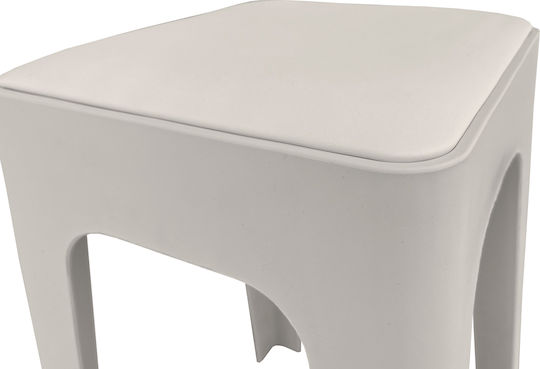 Garden Stool Outdoor Polypropylene 685700 with Beige Cushion 28x28x47cm