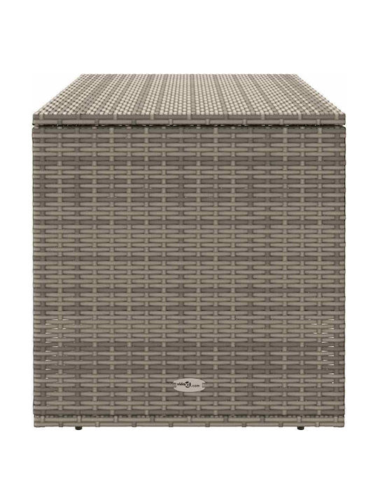 vidaXL Outdoor Storage Box Rattan Gray L100xW55xH55.5cm