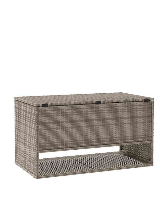 vidaXL Outdoor Storage Box Rattan Gray L100xW55xH55.5cm