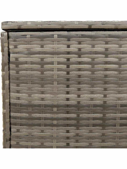 vidaXL Outdoor Storage Box Rattan Gray L100xW55xH55.5cm